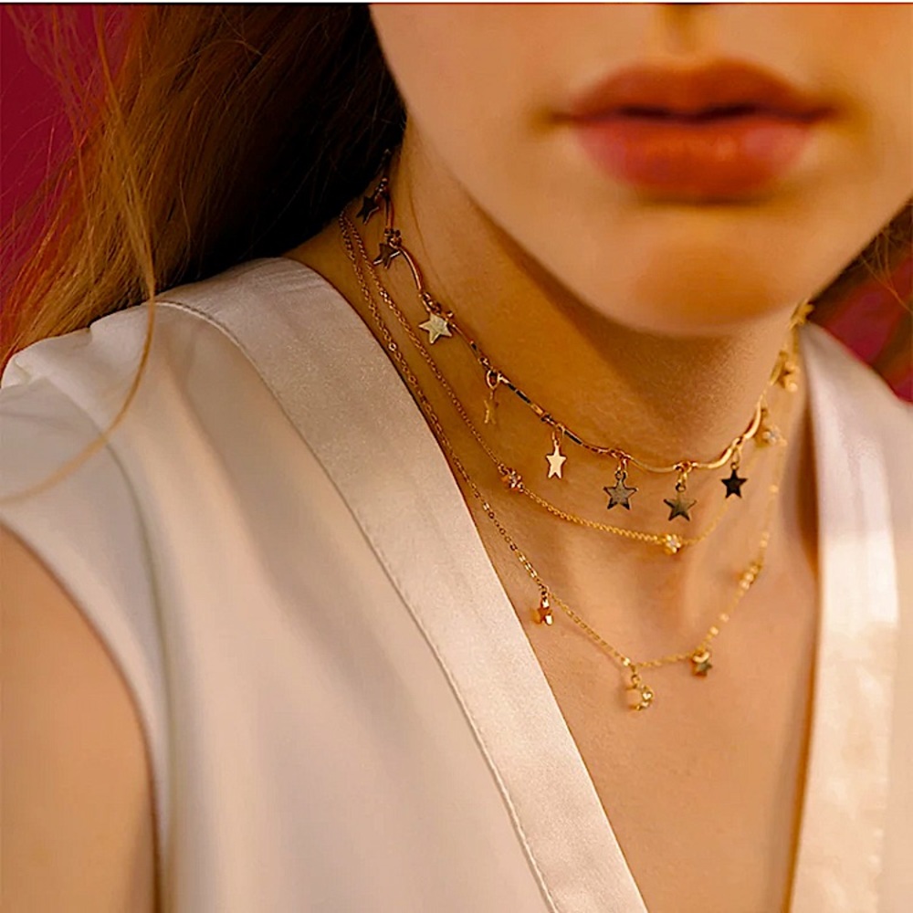 🔴5/$15🔴CLEARANCE Silver Star Dainty Choker NEW - Picture 8 of 11